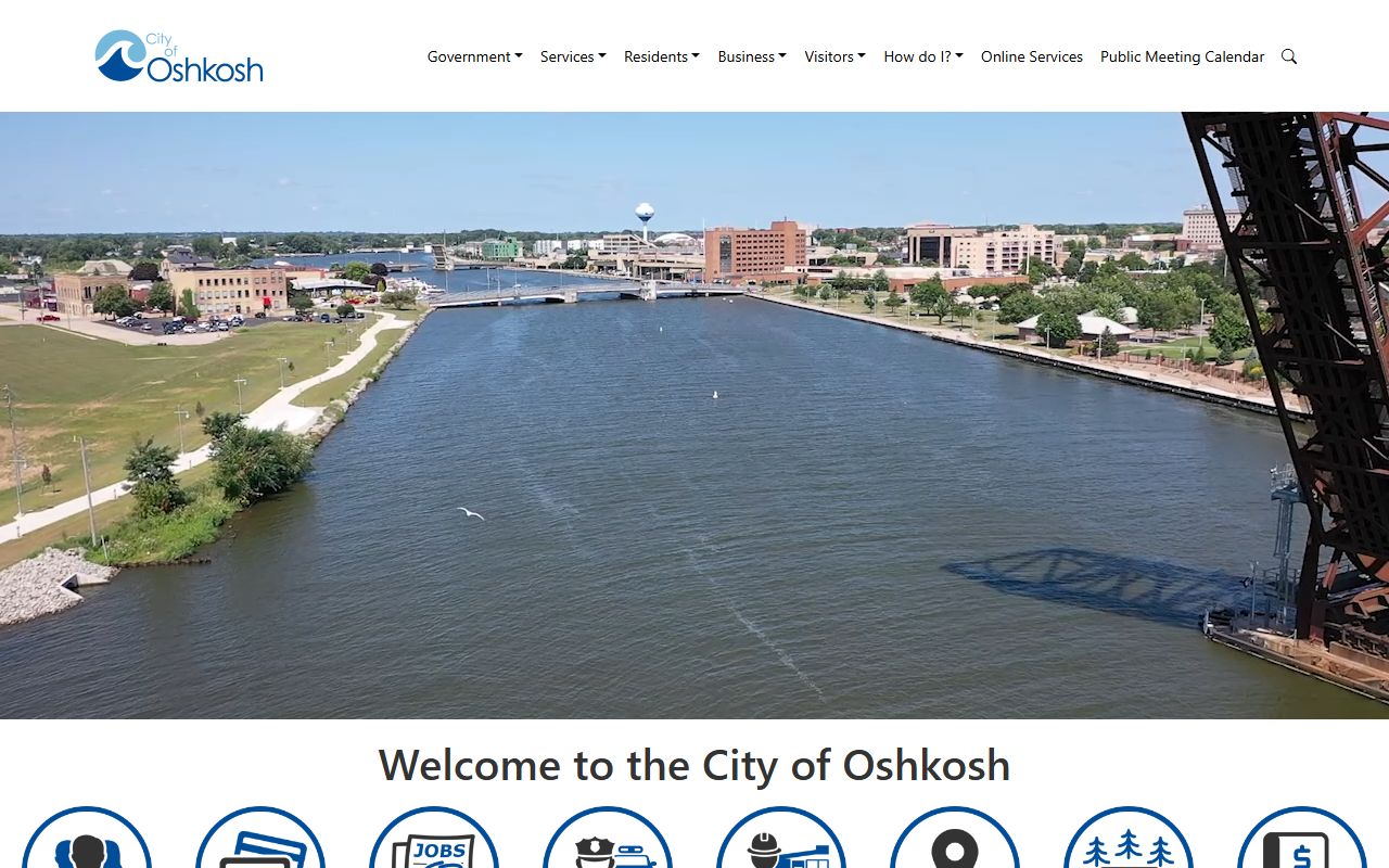 Oshkosh Police Records department page screenshot