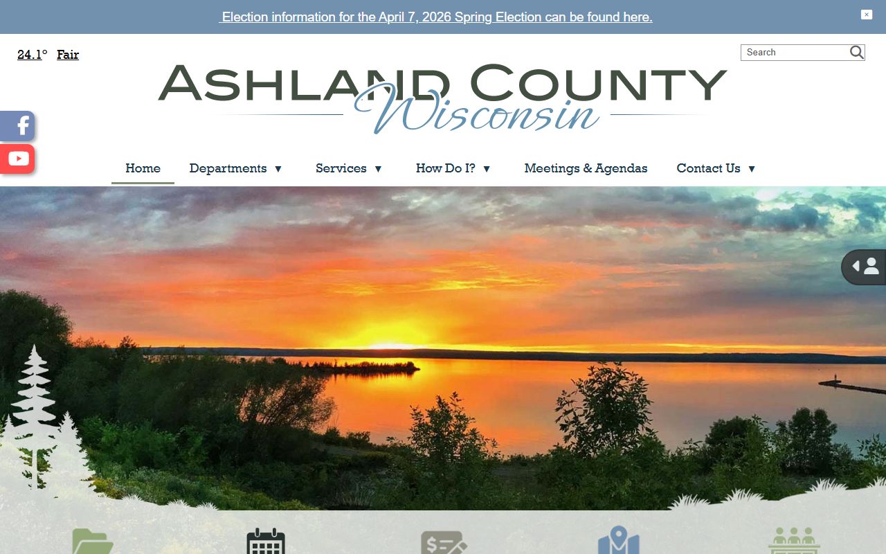 Ashland County Police Records county homepage screenshot
