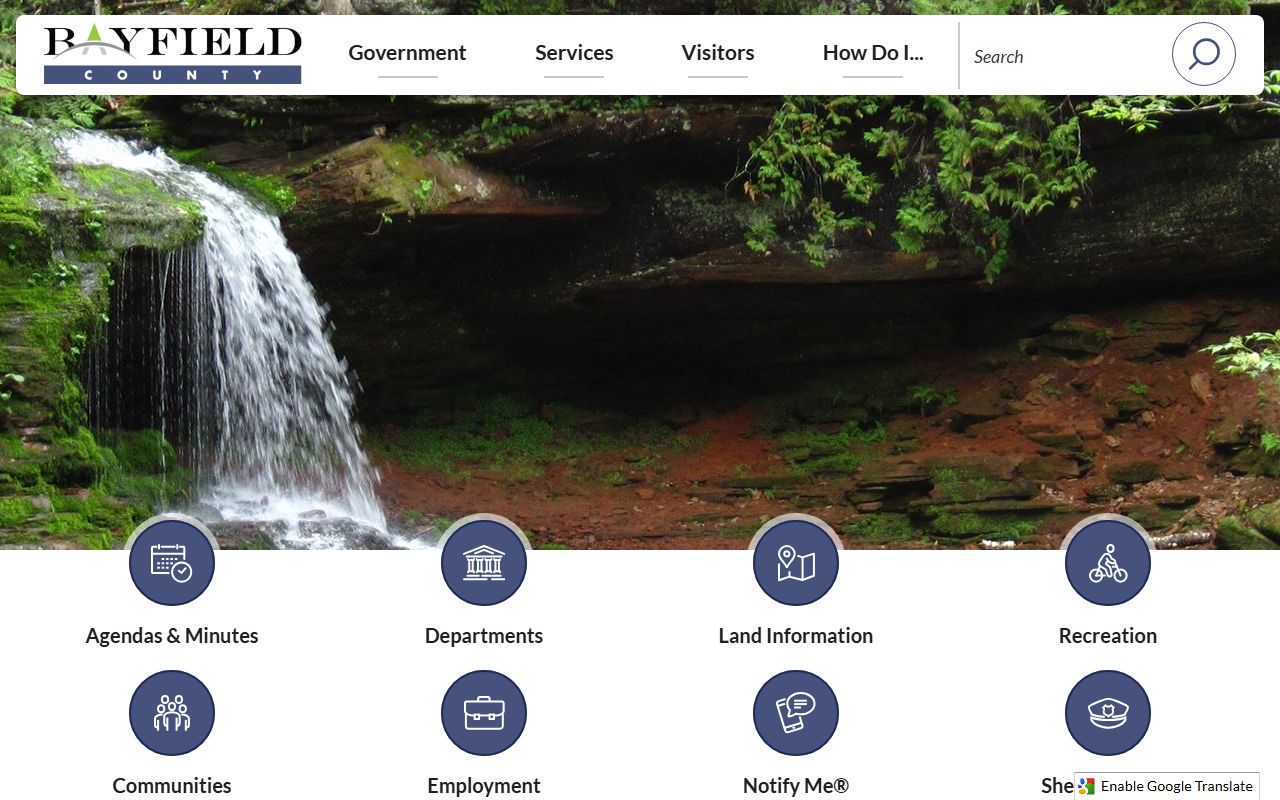 Bayfield County Police Records county homepage