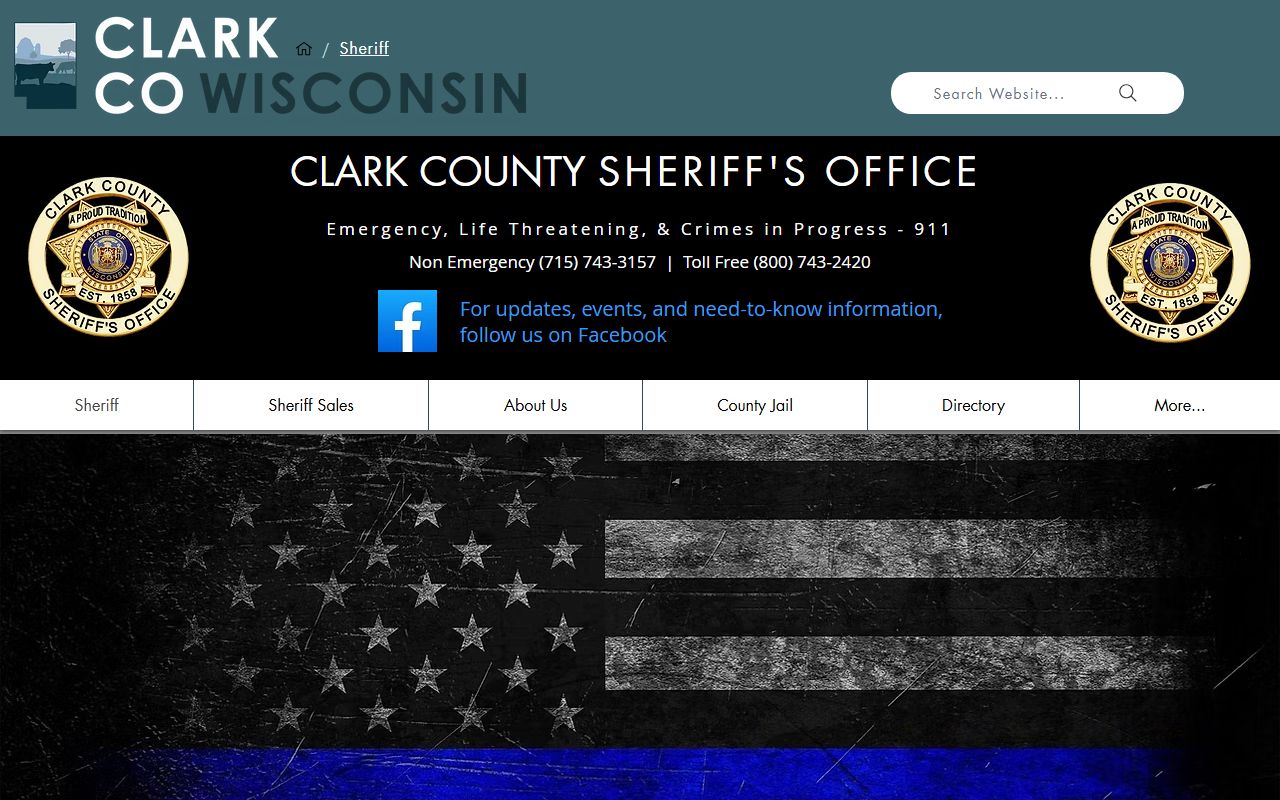 Clark County Police Records sheriff page