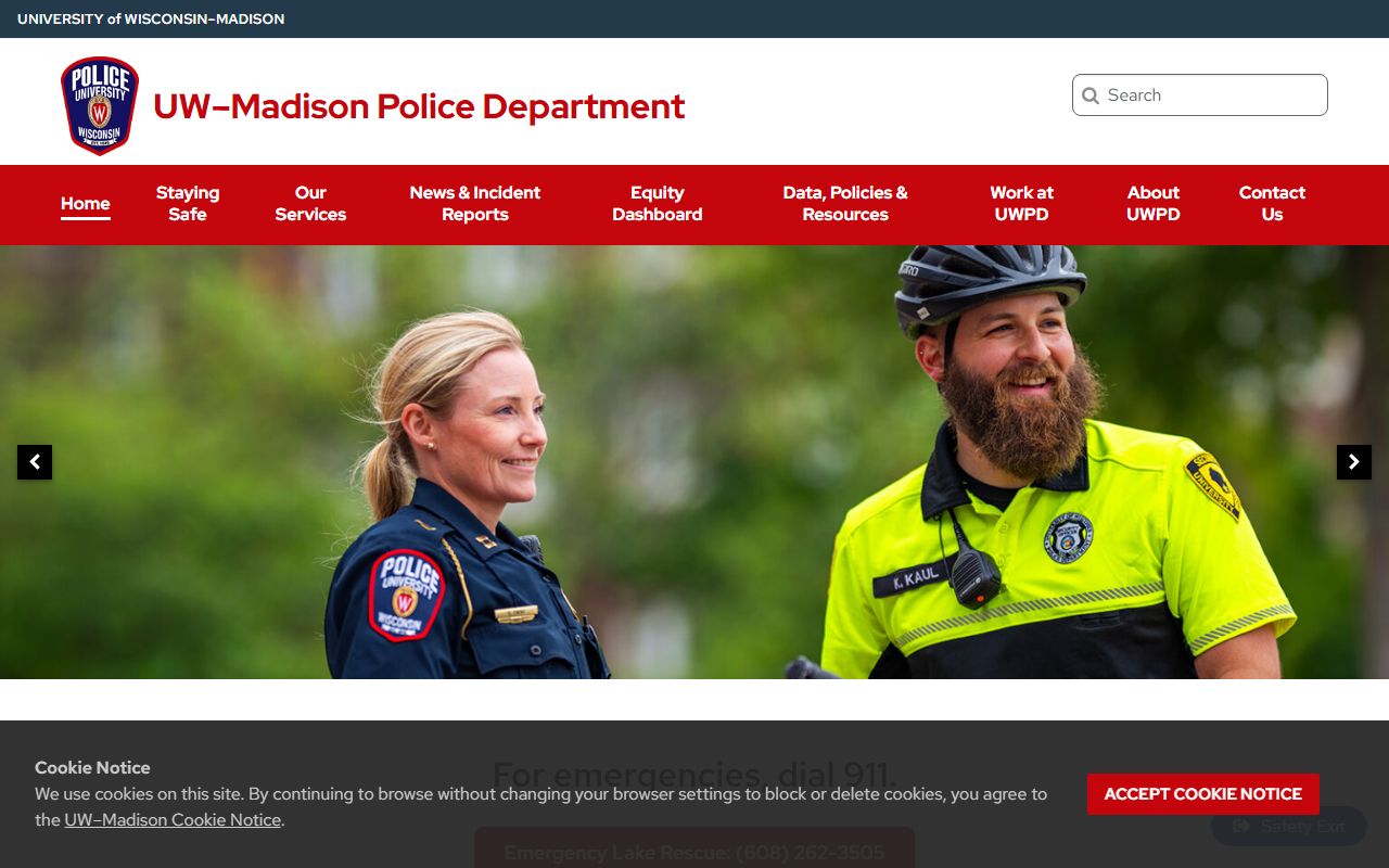 Dane County Police Records UW-Madison Police Department screenshot