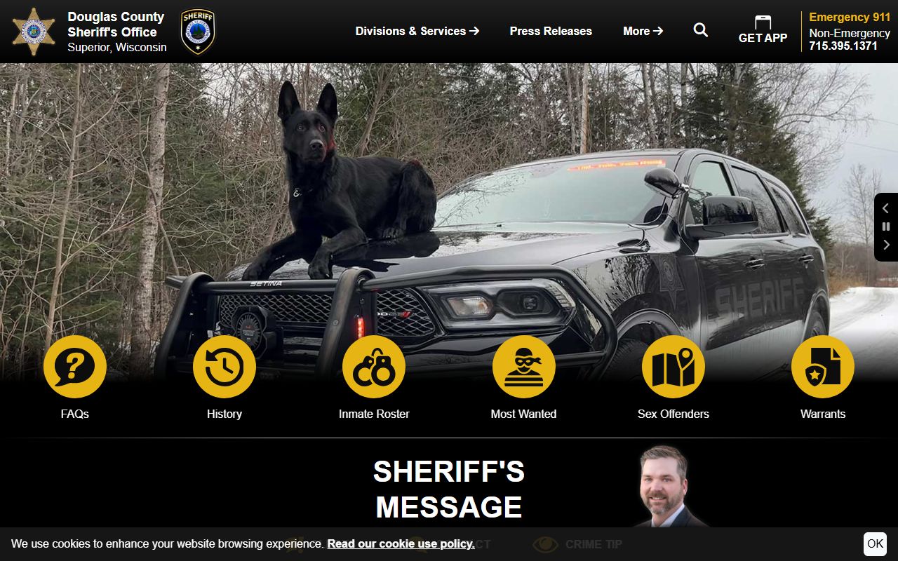 Douglas County Police Records sheriff website screenshot