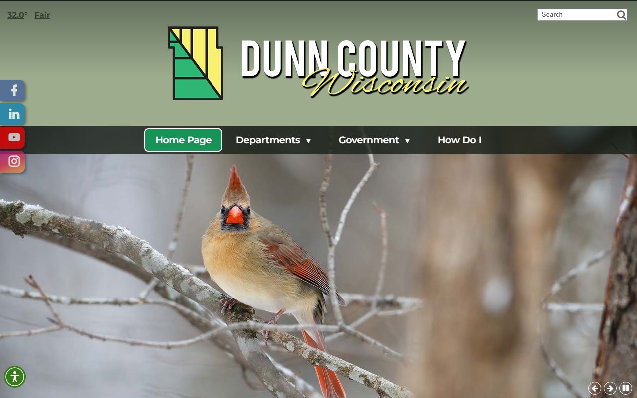 Dunn County Police Records county homepage screenshot