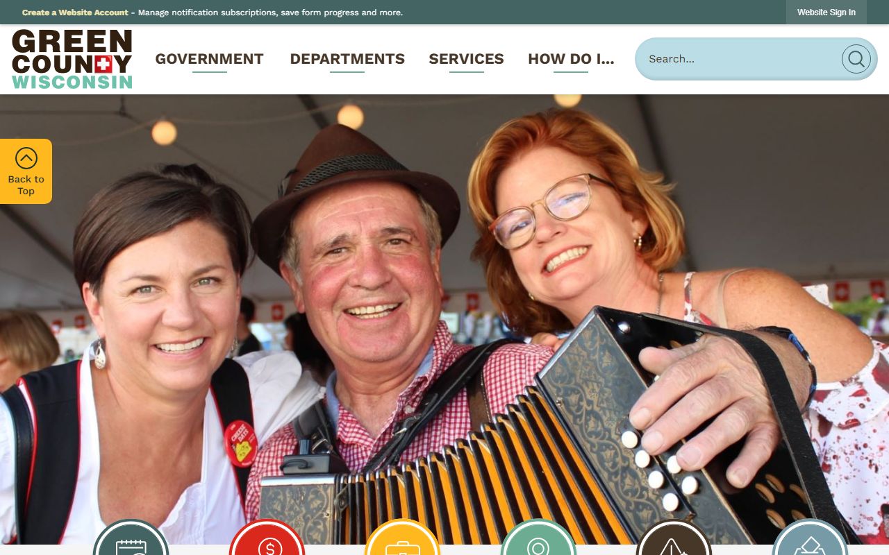 Green County Police Records county homepage screenshot