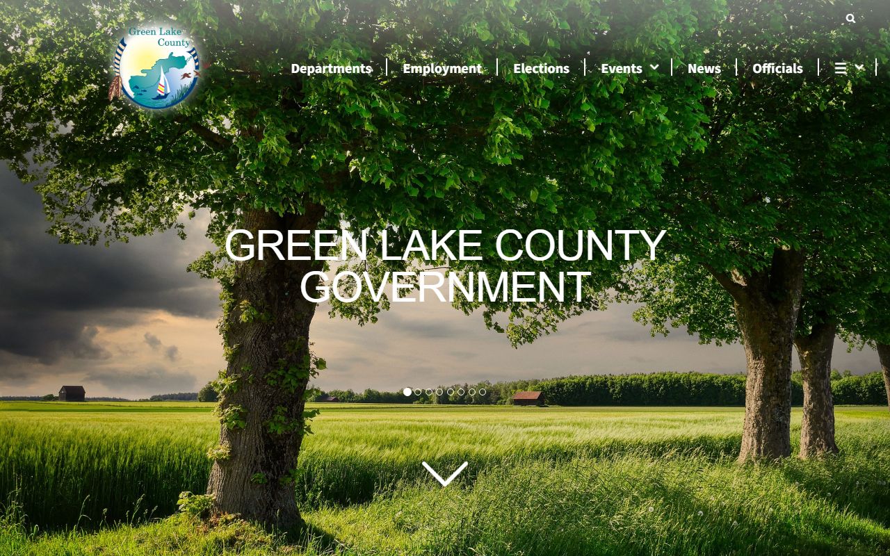 Green Lake County Police Records county homepage screenshot