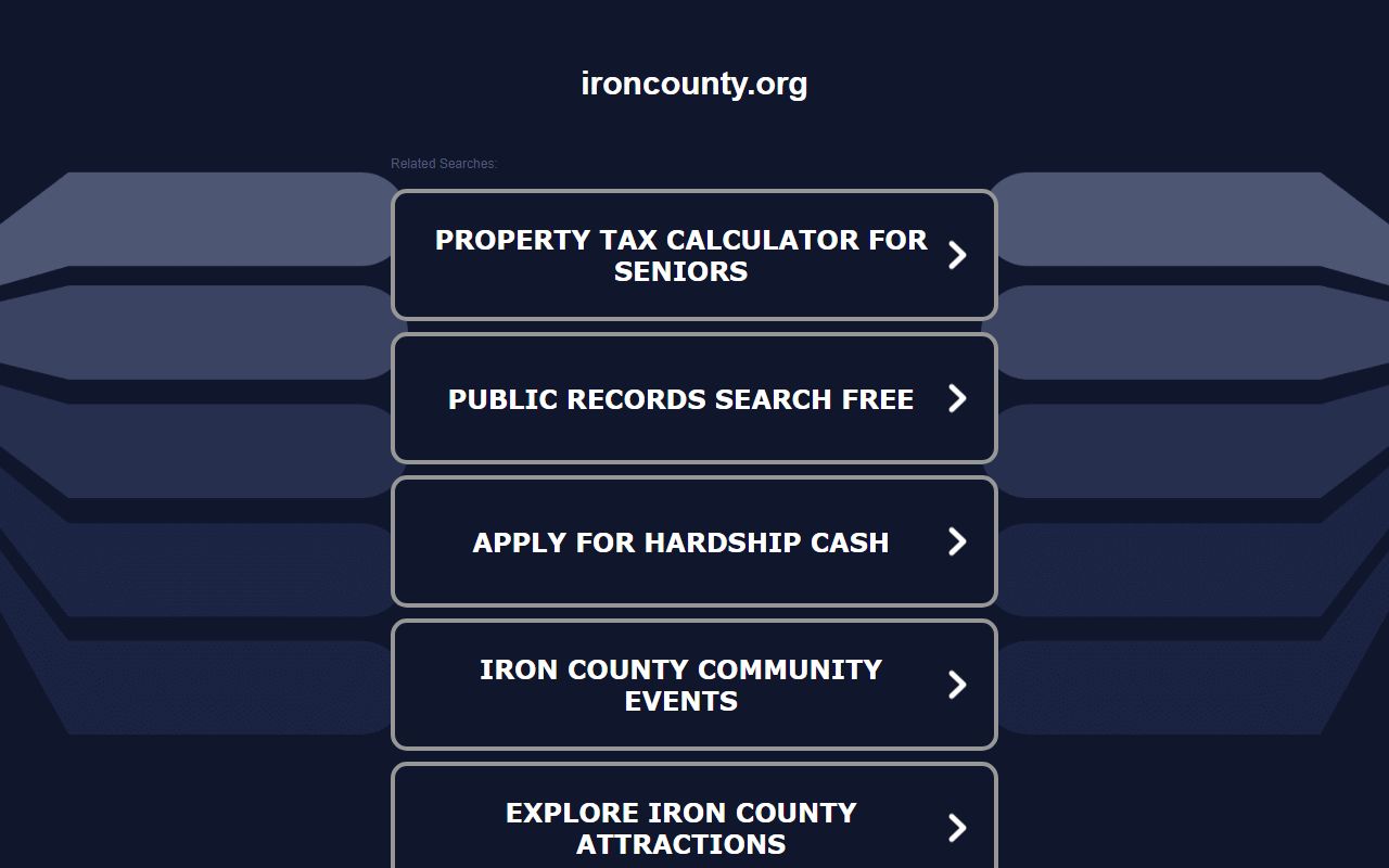 Iron County Police Records sheriff department screenshot