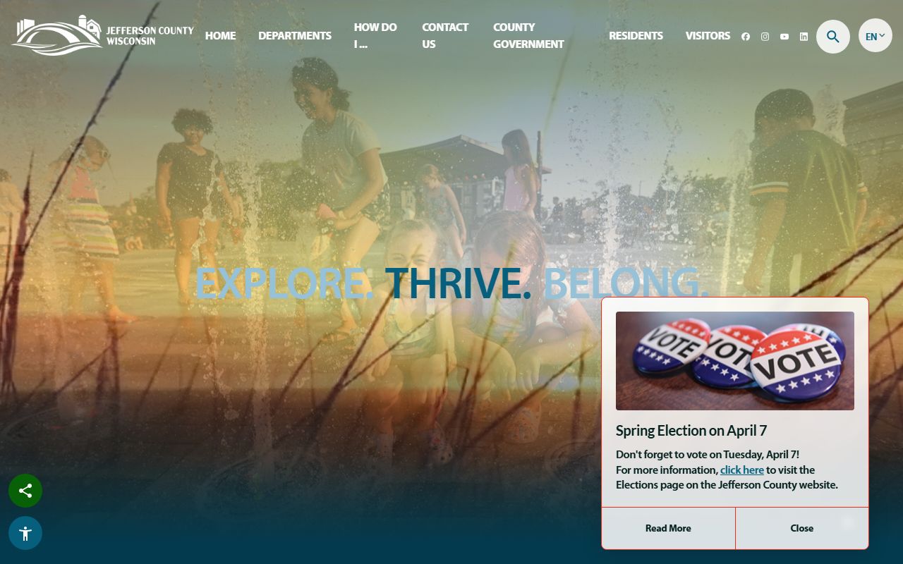 Jefferson County Police Records county homepage screenshot