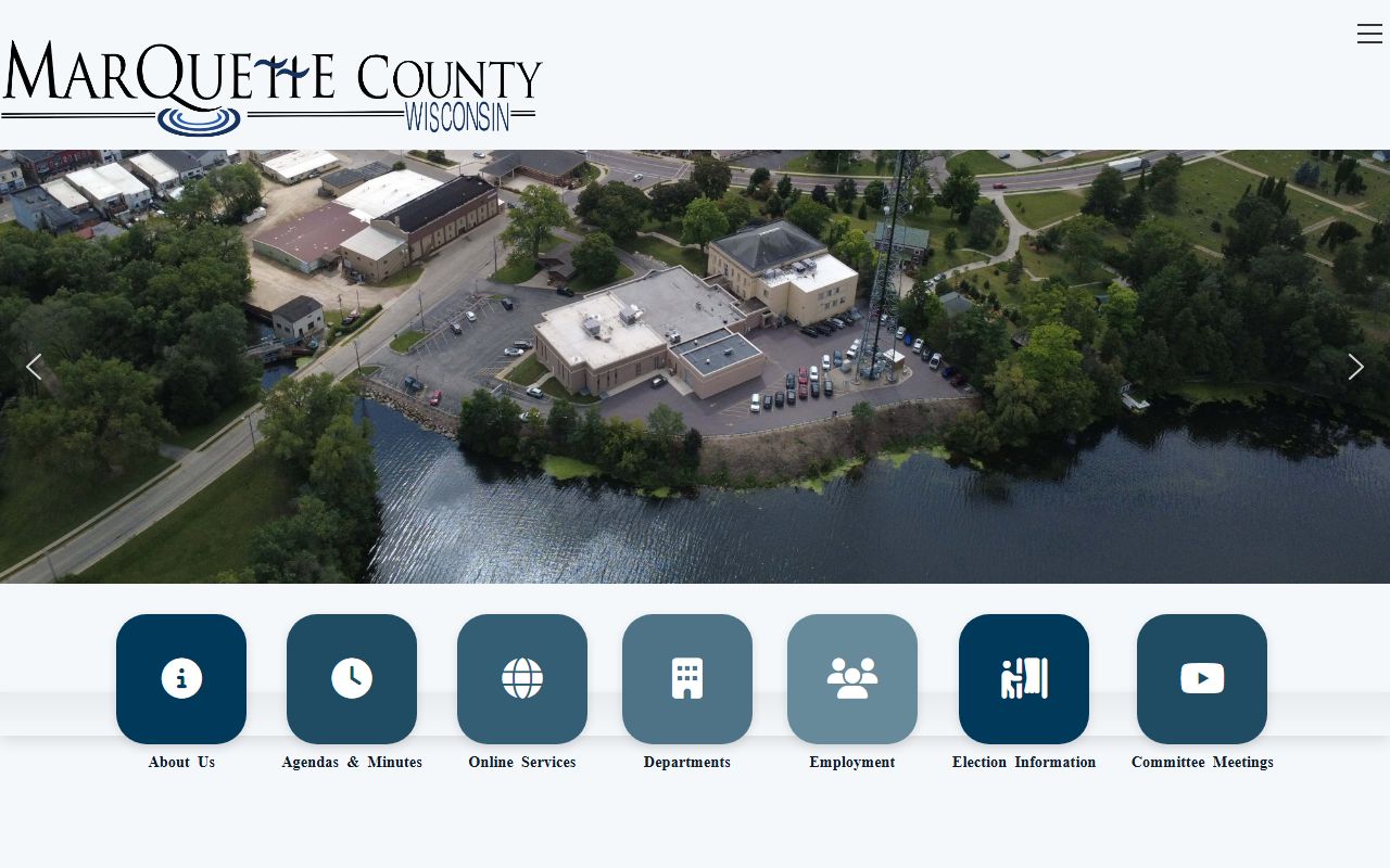 Marquette County Police Records county homepage screenshot