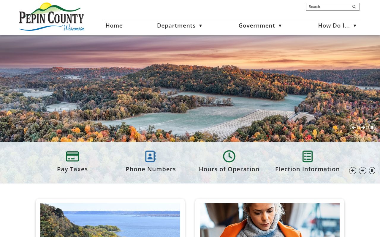 Pepin County Police Records county homepage screenshot