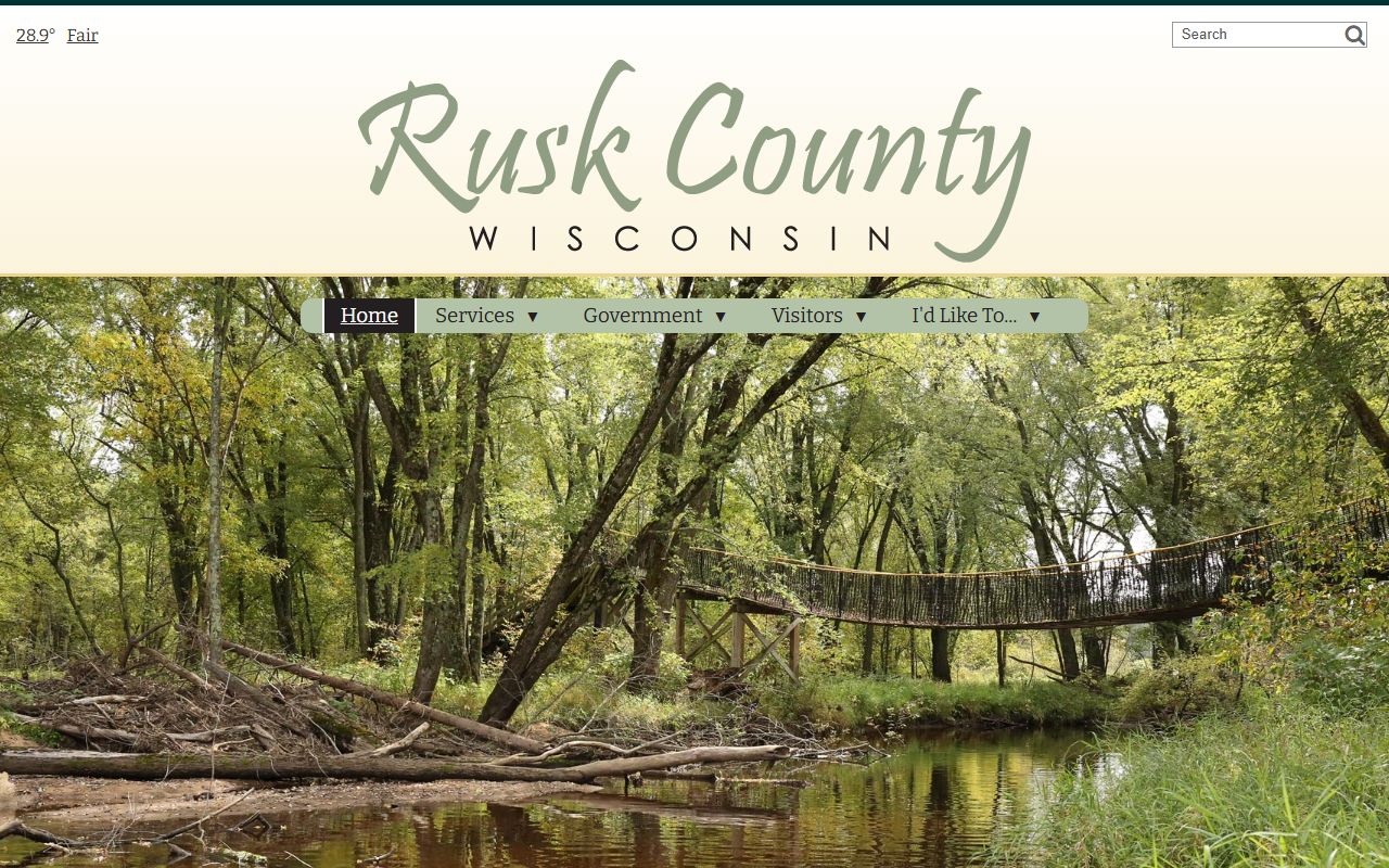 Rusk County Police Records county homepage screenshot