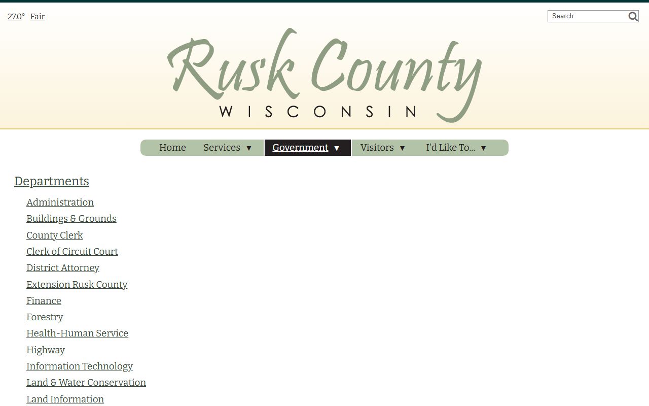 Rusk County Police Records sheriff department screenshot