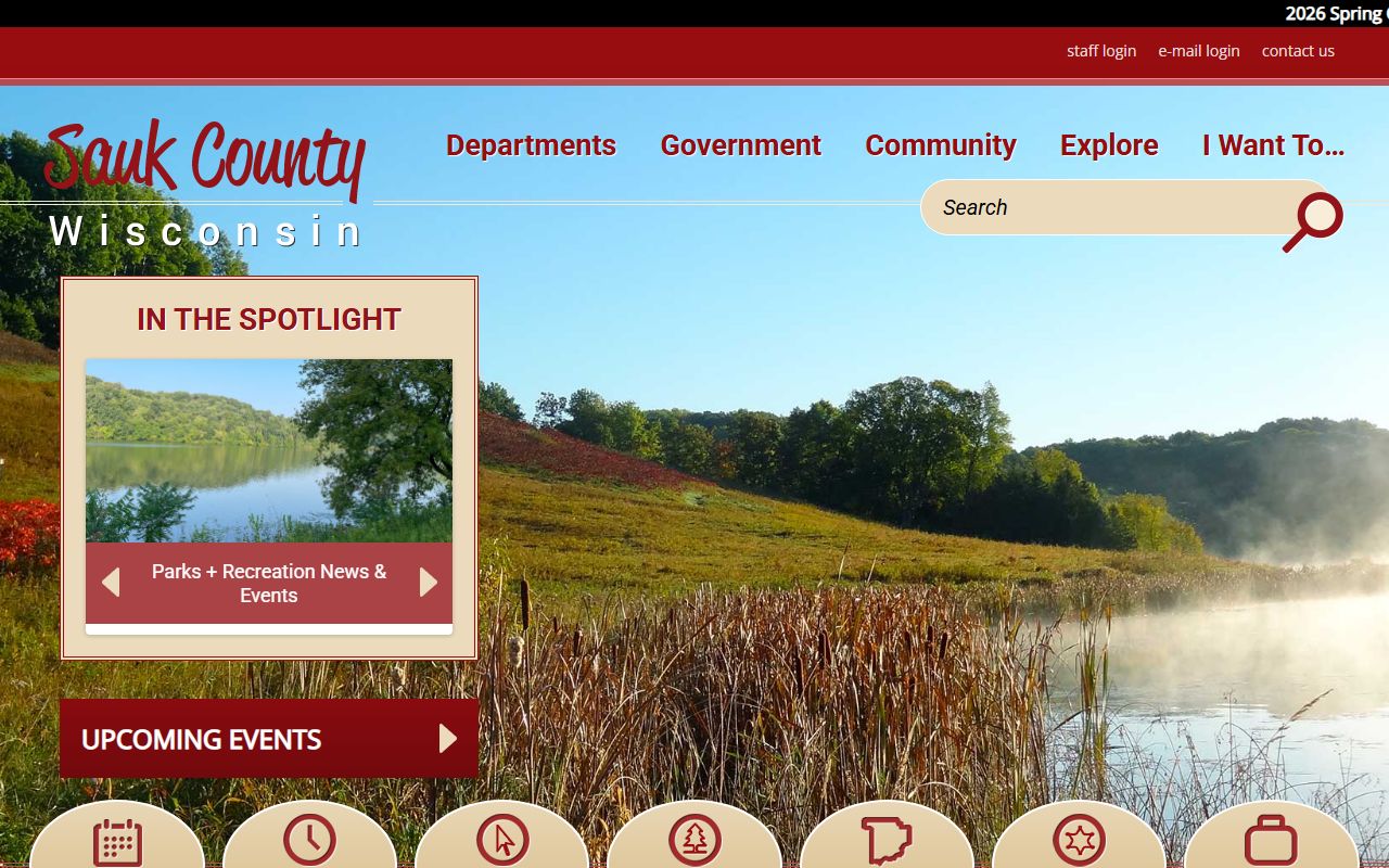 Sauk County Police Records county homepage screenshot