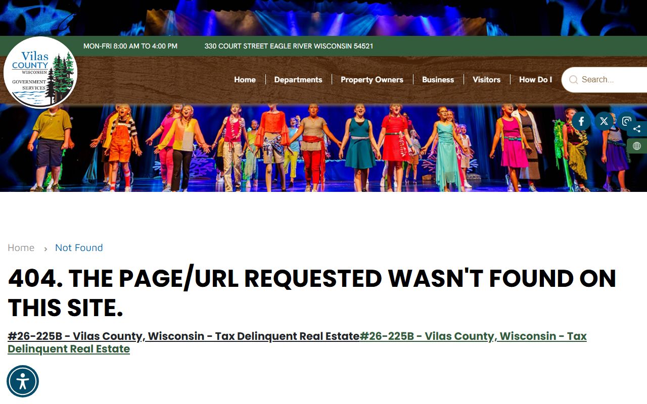 Vilas County Police Records sheriff department screenshot