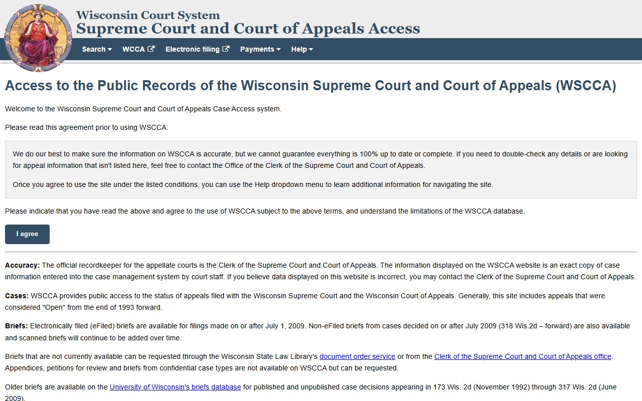 Wisconsin Police Records appellate court portal